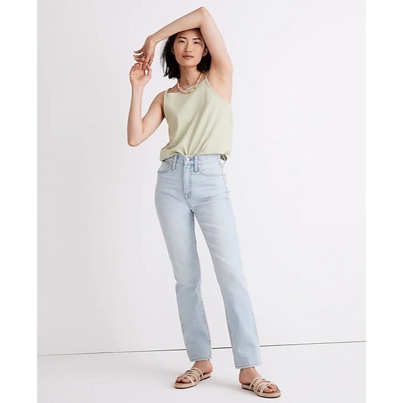 NWT Madewell Classic Straight Full-Length Jeans in Fitzgerald Wash Size 33 - Picture 2 of 9